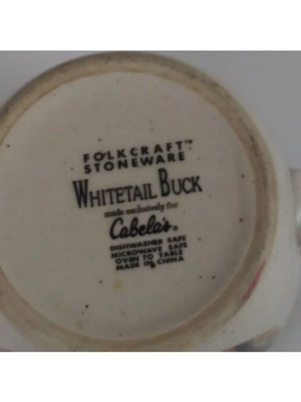 Folkcraft Stoneware Cabella's Whitetail Buck Coffee Cup